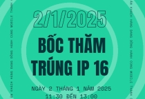 Mobile Thành Công thông báo 11h30 2/1/2025 chúng tôi sẽ bốc thăm trúng thưởng IPhone 16