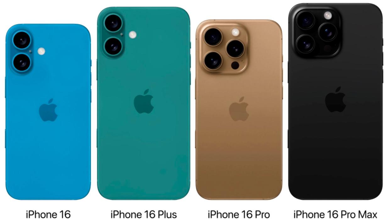 Kích thước iPhone 16