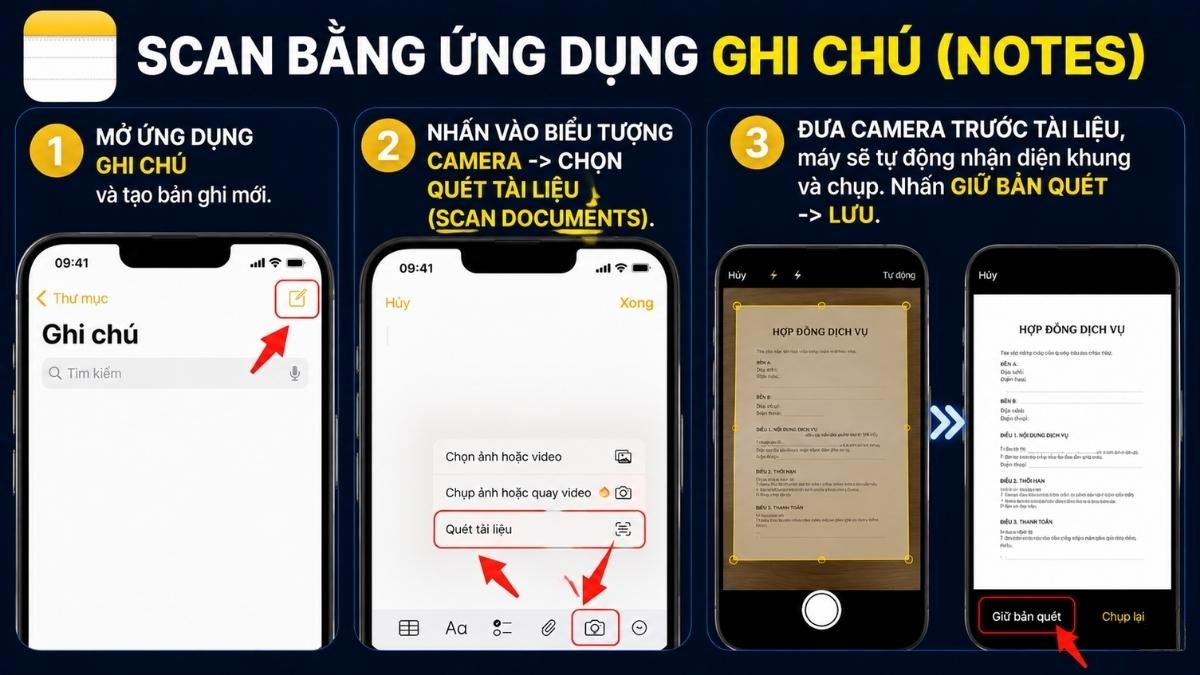 Scan ảnh và tài liệu trên iPhone sắc nét, đơn giản nhất