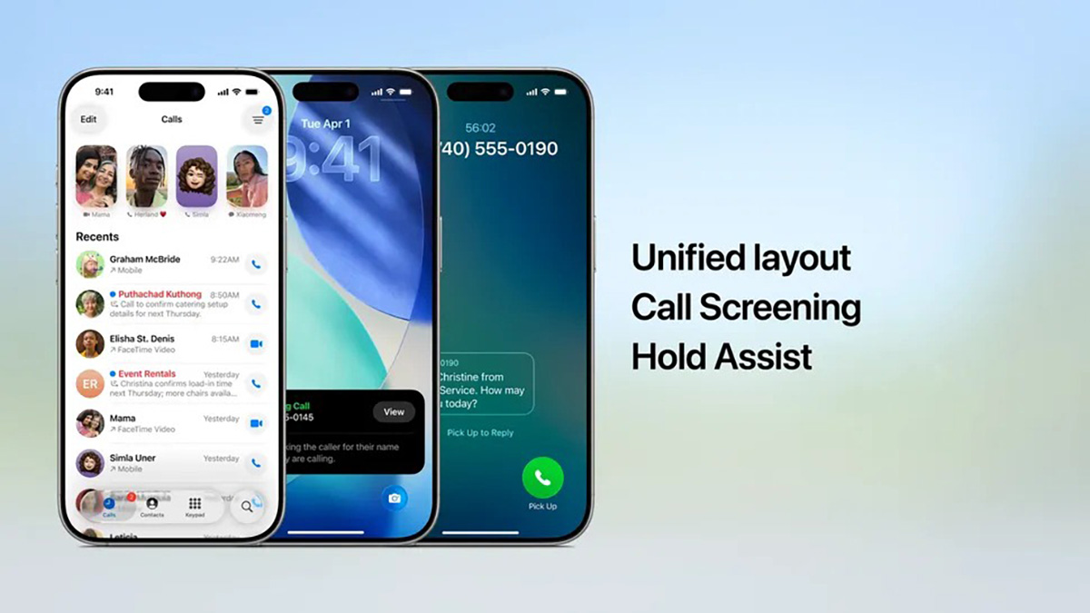 iOS 26 có tính năng kiểm tra cuộc gọi, hỗ trợ giữ máy và thiết kế ứng dụng Điện thoại mới