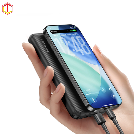Pin Dự Phòng USAMS CD263 10000mAh 22.5W (1*Type-C + 1*USB-A Port, Digital Display, 3C Certification)
