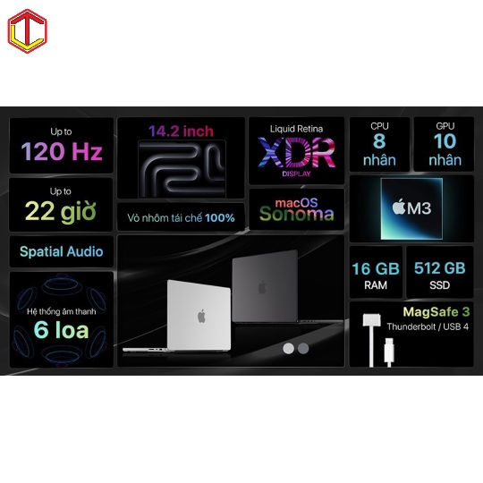 MacBook Pro M3 14 16GB/1TB